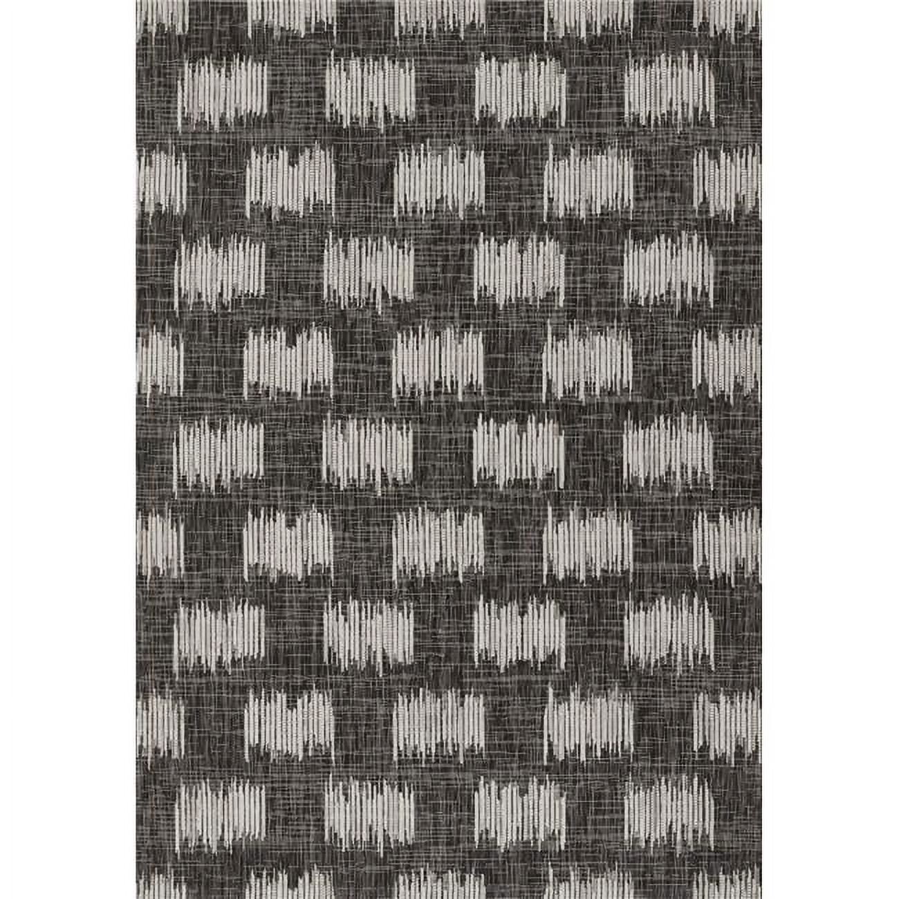 Novogratz by Momeni Villa Turin Charcoal Indoor Outdoor Rug 9'3" X 12'6"