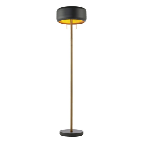 Novogratz x Globe 58.5" 2-Light Metallic Dark Gray Floor Lamp, 67346