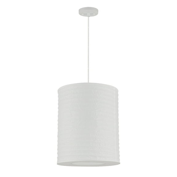Novogratz x Globe Delilah 1-Light White Paper Lantern Pendant Light