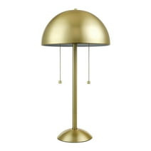 Novogratz x Globe Haydel 21" 2-Light Matte Brass Table Lamp, 12976