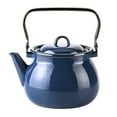 thumbnail image 1 of Novomoskovsjka Posuda Valentine Enamel Kettle with Metal Handle 3.7 Qt (3.5 L) Enameled Steel Stovetop Kettle Vintage Teapot for Stove Top, Navy Blue, 1 of 6