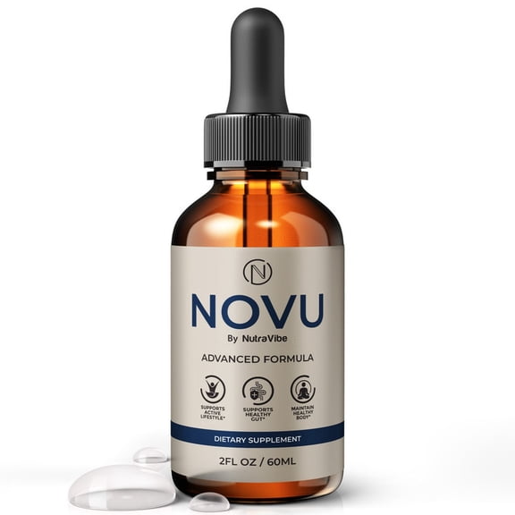 Novu Drops – Daily Liquid Formula with a Clean, Natural Blend to Support Natural Flow, Balanced Levels & Healthy Circulation | Convenient for Consistent Use (30 Servings)