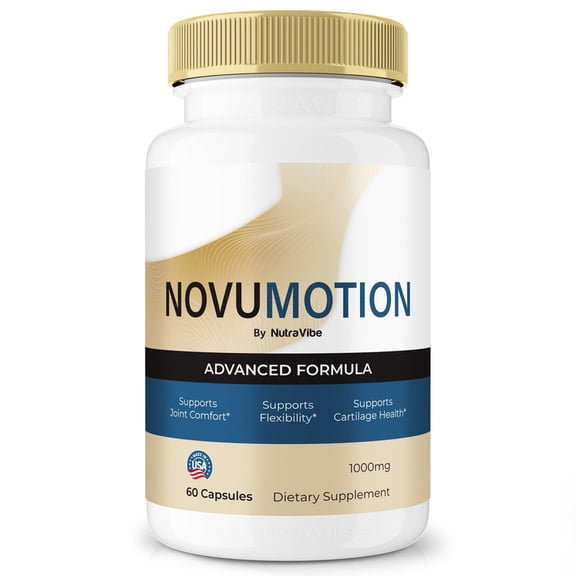 NovuMotion Capsules  Natural Joint Support Formula for Flexibility, Mobility & Confidence in Movement | Daily Formula for Comfort, Recovery & Active Lifestyle (60 Capsules)