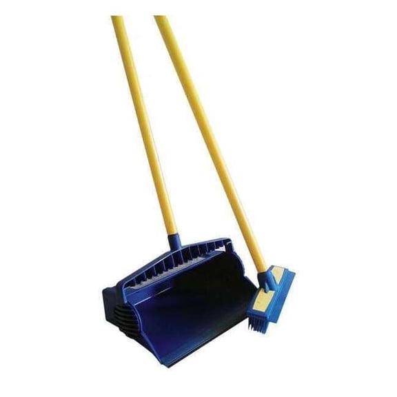 Novus Products 9 in Sweep Face Lobby Broom, Blue, 37" L Handle SB9SET