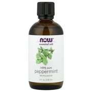 NOW Essential Oils, Peppermint Oil, Invigorating Aromatherapy Scent, Steam Distilled, 100% Pure, Vegan, Child Resistant Cap, 4-Ounce