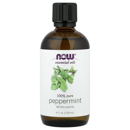 NOW Essential Oils, Peppermint Oil, Invigorating Aromatherapy Scent, Steam Distilled, 100% Pure, Vegan, Child Resistant Cap, 4-Ounce