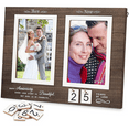 thumbnail image 1 of Then & Now Anniversary Picture Frame - 1-99 Years Anniversary Wedding Gift for Couple, Christmas Gift for Couples Wood Photo Frame,Engagement Bridal Shower Gifts, Holds 2 4x6 Inches Photos, 1 of 6