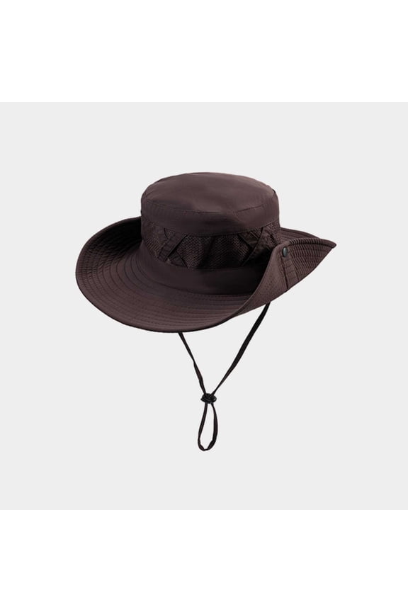 Now Available! Kilaqueen Boonie Hats with Retractable Snap Brim for Men Women Foldable Breathable Lace-Up Sun Hat, Round Mesh Ventilation Hiking Hat