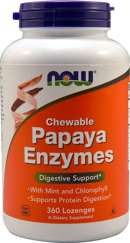 Now Chewable Papaya Enzymes 360 Lozenges