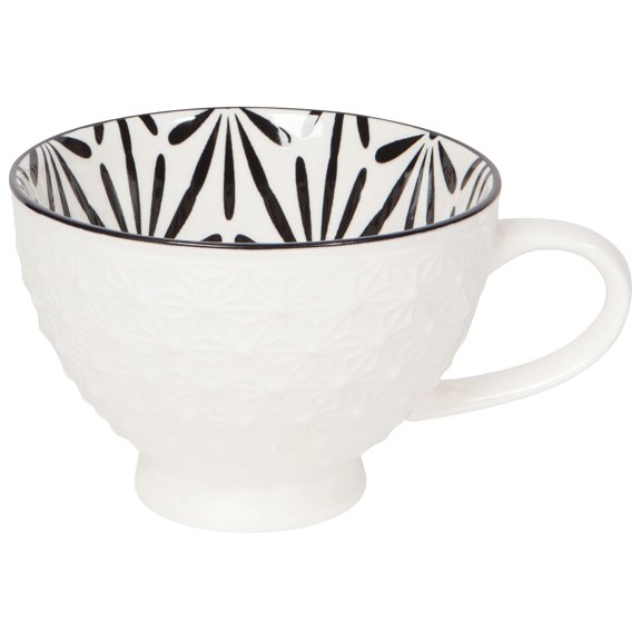 Now Designs 14 oz Textured Latte Mug, White