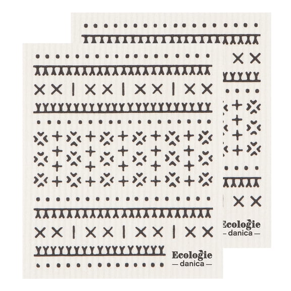 Now Designs 2000047aa Swedish Dishcloths Set of 2, Onyx Design, 2 Count