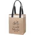 thumbnail image 1 of Now Designs Burlap Market Tote, Marche Print, 1 of 7