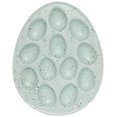 Now Designs Deviled Egg Tray, Robin Blue Holds Dozen Eggs Stoneware
