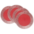 thumbnail image 1 of Now Designs Disko Round Placemats, Red, Set of 4, 1 of 2
