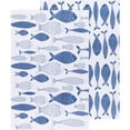thumbnail image 1 of Now Designs Floursack Dishtowels Set of 2 | Royal Blue Fish Market, 1 of 7