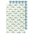thumbnail image 1 of Now Designs Gone Fishin Printed and Woven Kitchen Towels, Set of 2, 1 of 7