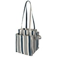 thumbnail image 1 of Now Designs Navy Stripe Shopping Tote, 1 of 3
