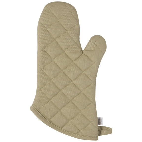 Now Designs Superior Oven Mitt With Thick Terry Lining, Sandstone, Set of 2