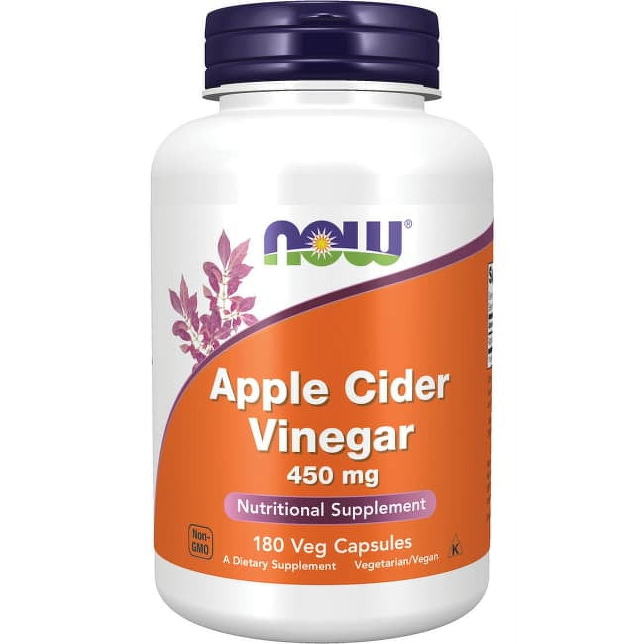 Now Foods Apple Cider Vinegar Capsules, 450 Mg, 180 Ct