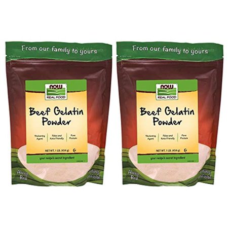 Now Foods Beef Gelatin Natural Powder 1 Lb (Pack Of 2)
