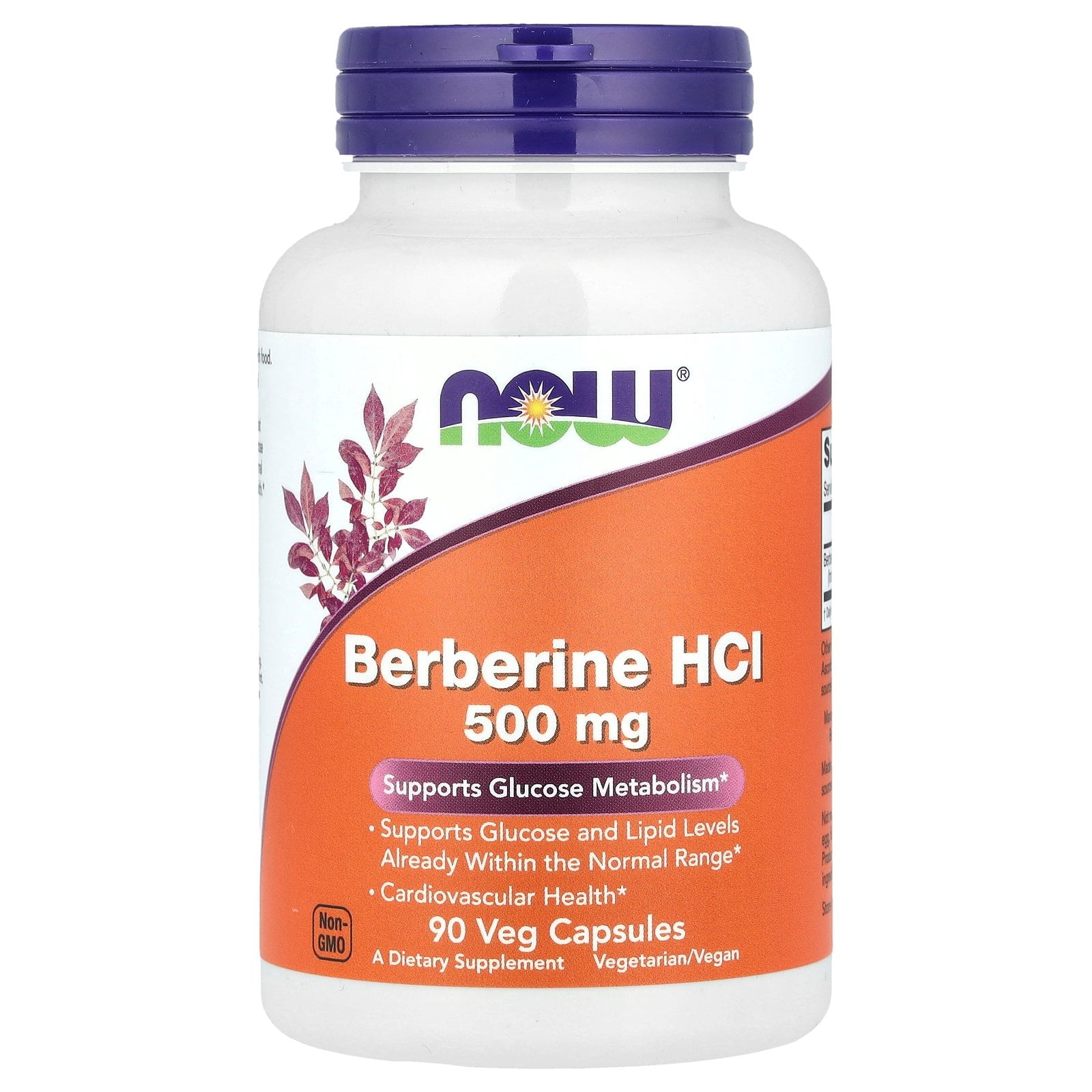 NOW Supplements, Berberine HCL 500 mg, Supports Glucose Metabolism*, 90 Veg Capsules
