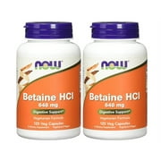 Now Foods - Betaine HCl 648 mg 120 Capsules Pack of 2