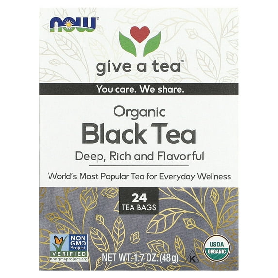Now Foods Boldly Black Tea, Organic 24 Bag