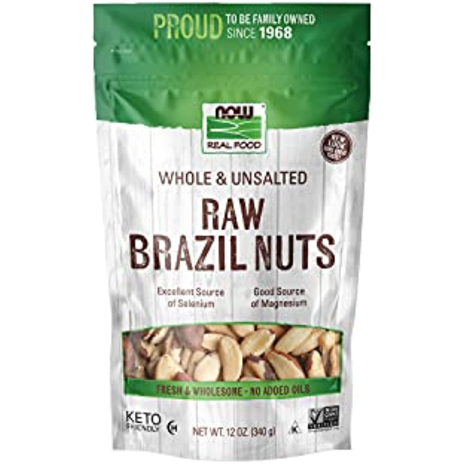 Now Foods, Brazil Nuts, Whole, Raw And Unsalted, Source Of Selenim And