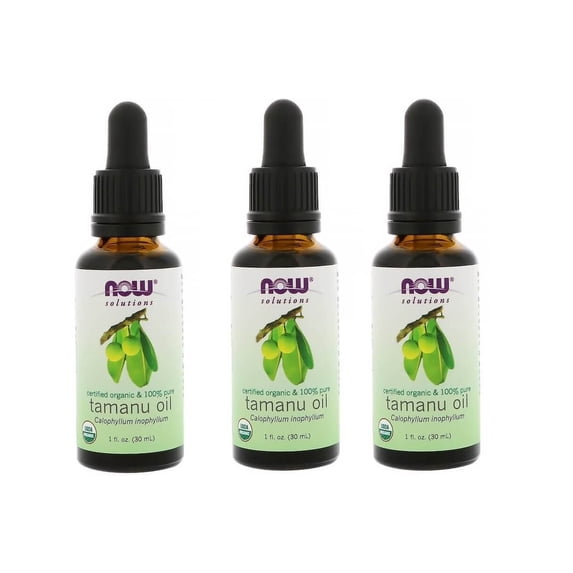 Now Foods - Certified Organic & 100% Pure, Tamanu Oil, 1 fl oz (30 ml) - 3 Packs