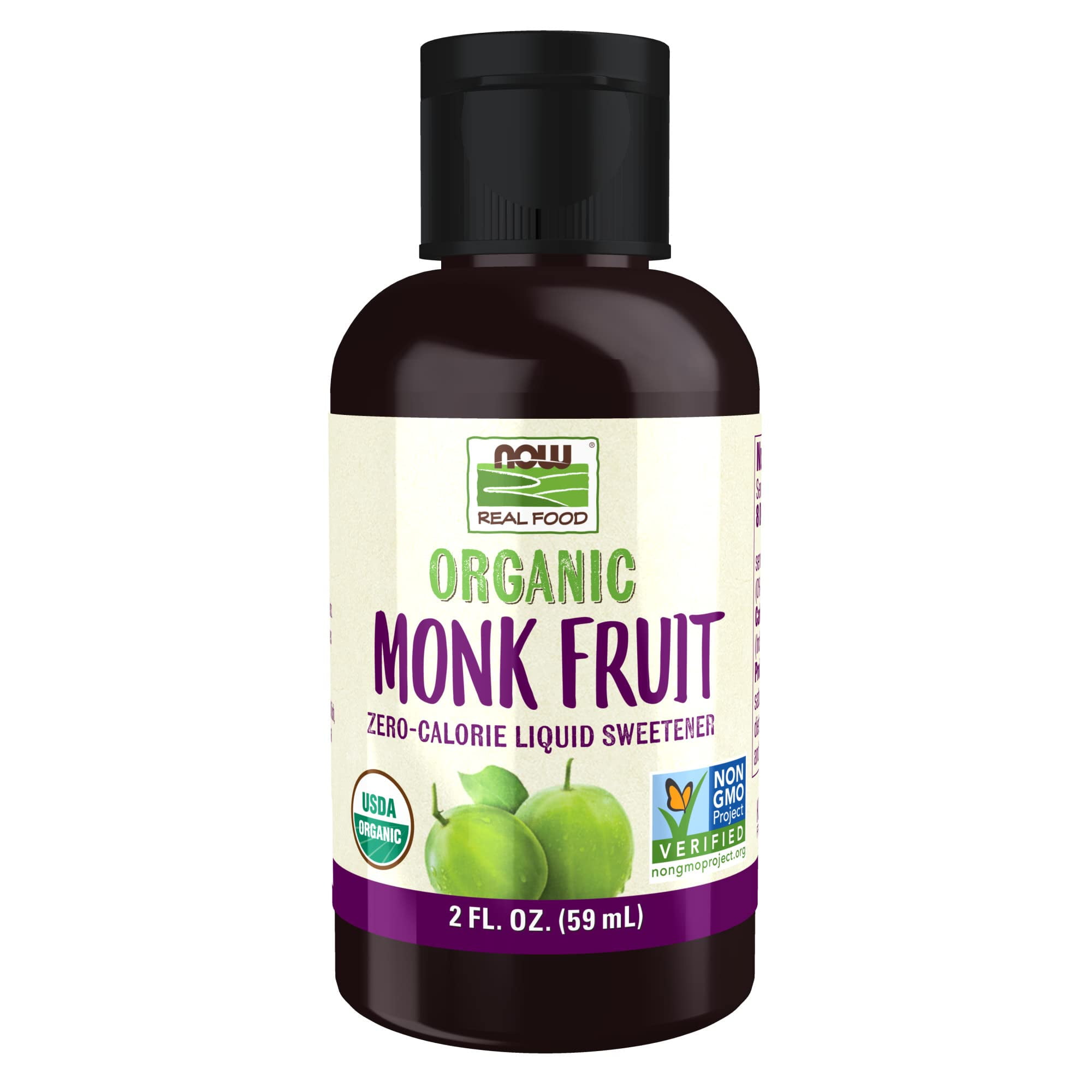 Now Foods, Certified Organic Monk Fruit Liquid, ZeroCalorie Liquid