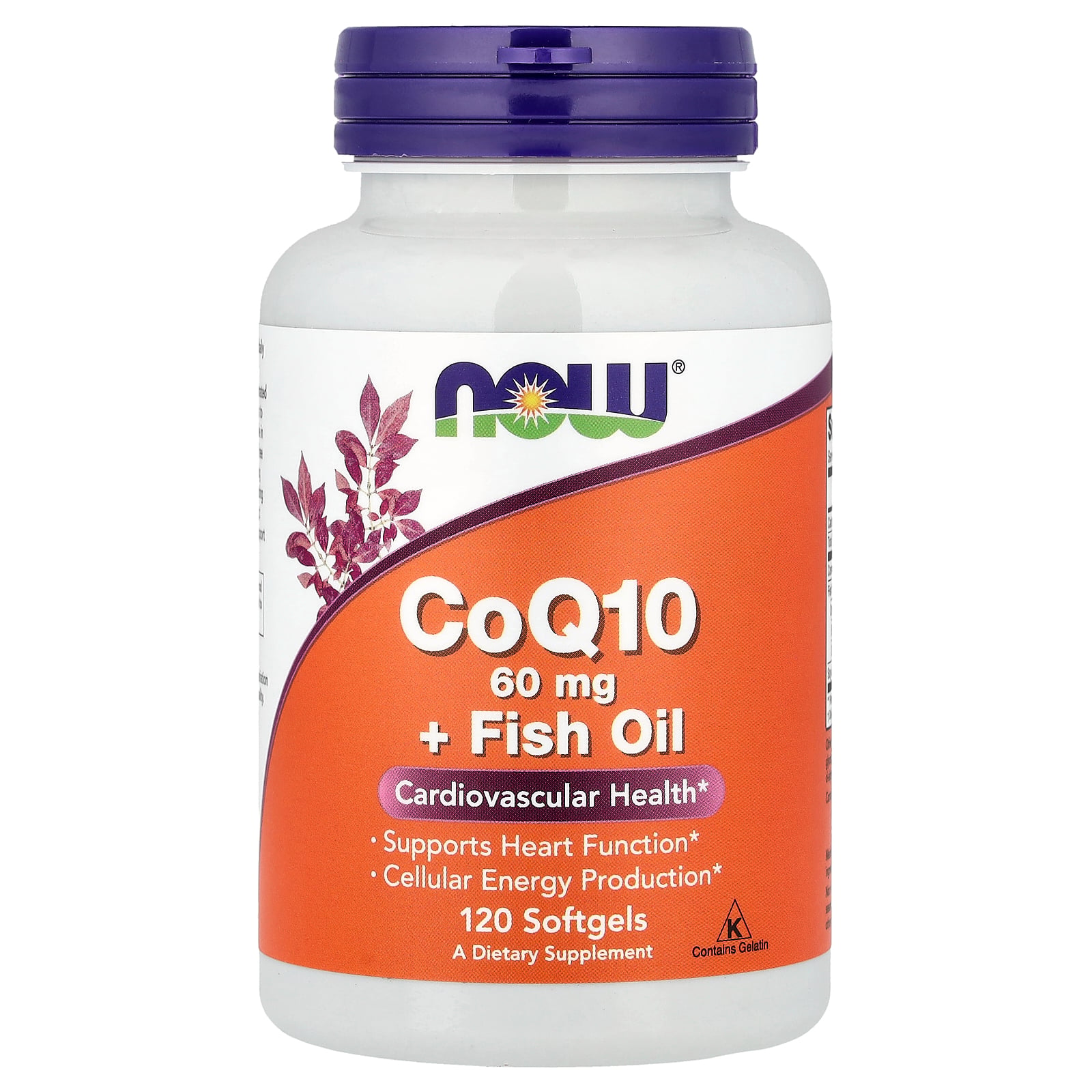 Now Foods CoQ10 With Omega-3 Cardiovascular Health, 60mg, 60ct