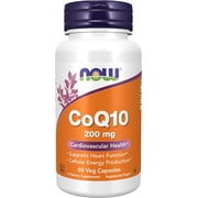 NOW Supplements, CoQ10 (Coenzyme Q10) 200 mg, Cardiovascular Health*, 60 Veg Capsules