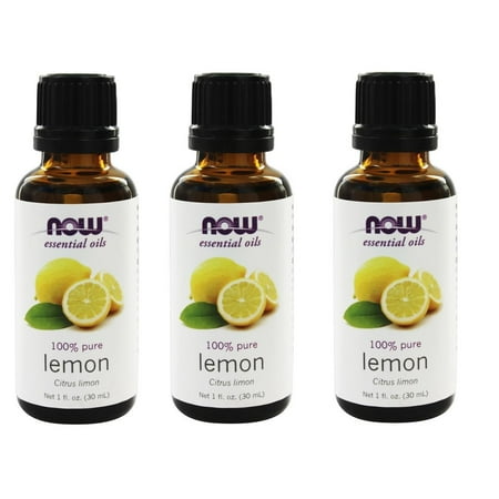 Now Foods, Essential Oils, Lemon, 1 fl oz (3 Pack)