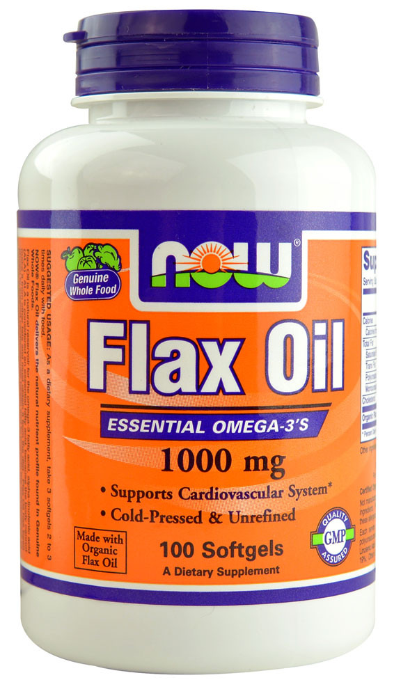 Now Foods Flax Oil 1000 Mg 100 Softgels