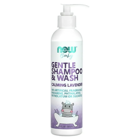 NOW Foods Baby, Gentle Shampoo & Wash, Calming Lavender, 8 fl oz (237 ml)