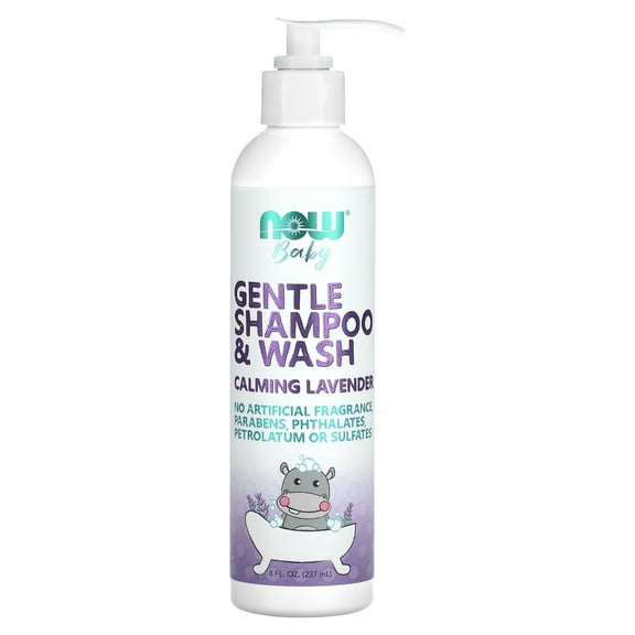 NOW Foods Baby, Gentle Shampoo & Wash, Calming Lavender, 8 fl oz (237 ml)