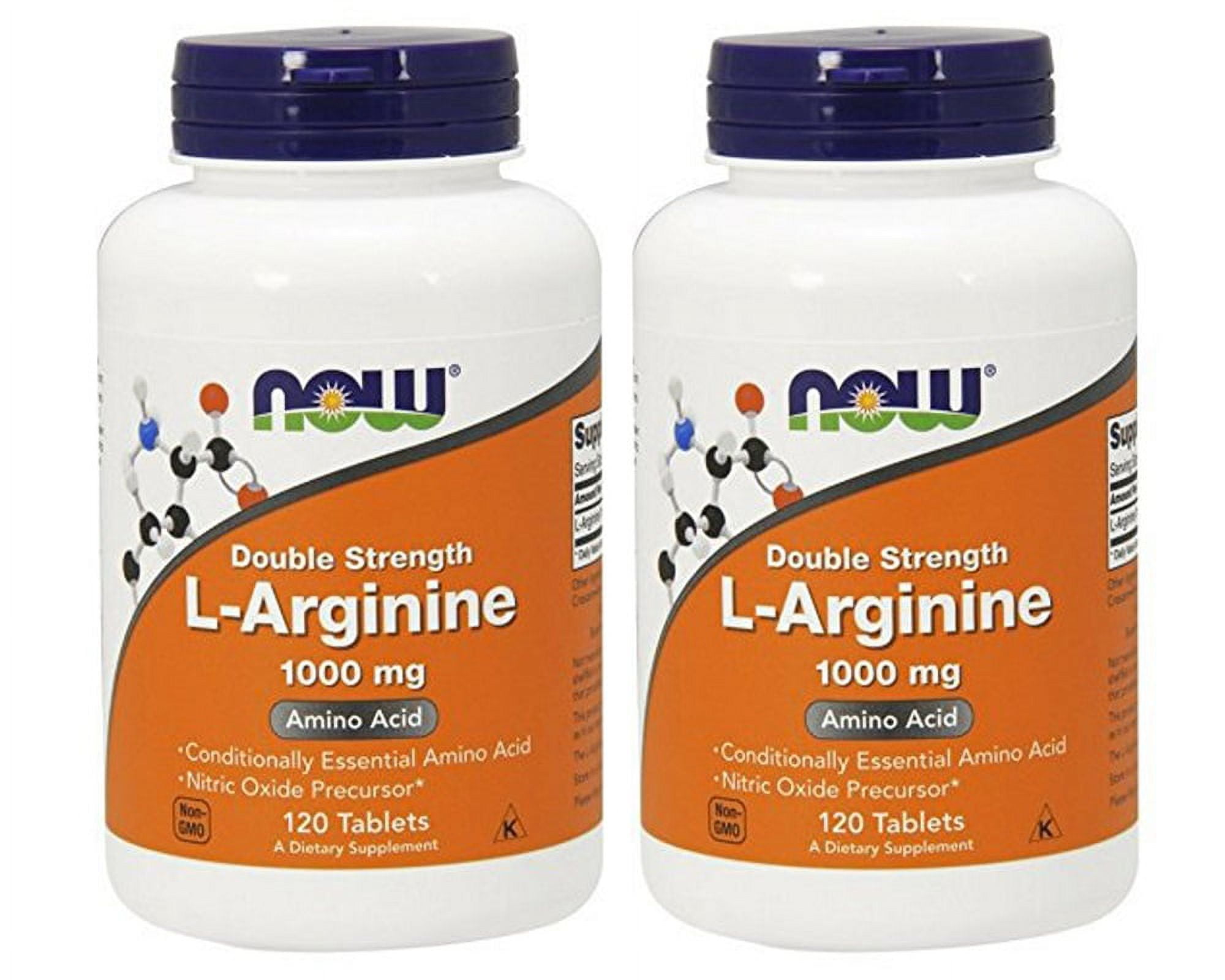 Now Foods L Arginine 1000 mg 120 Tablets (Pack of 2)