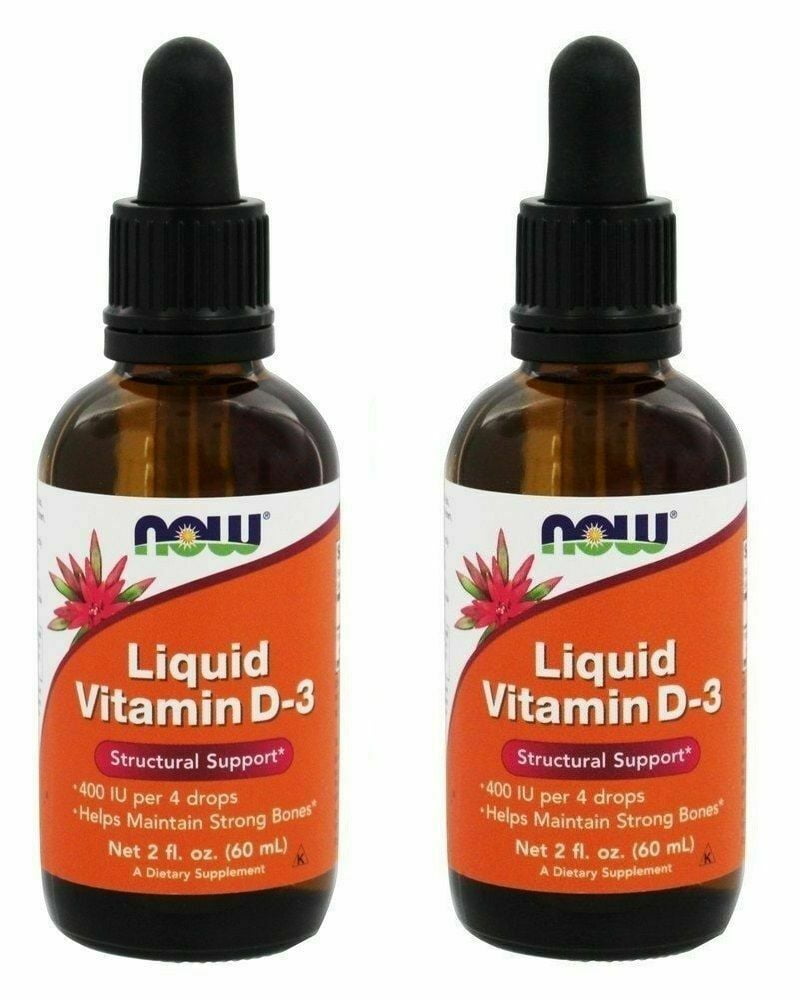 Now Foods Liquid Vitamin D3, 2 fl oz (60 ml), Vitamin D3 2 Packs