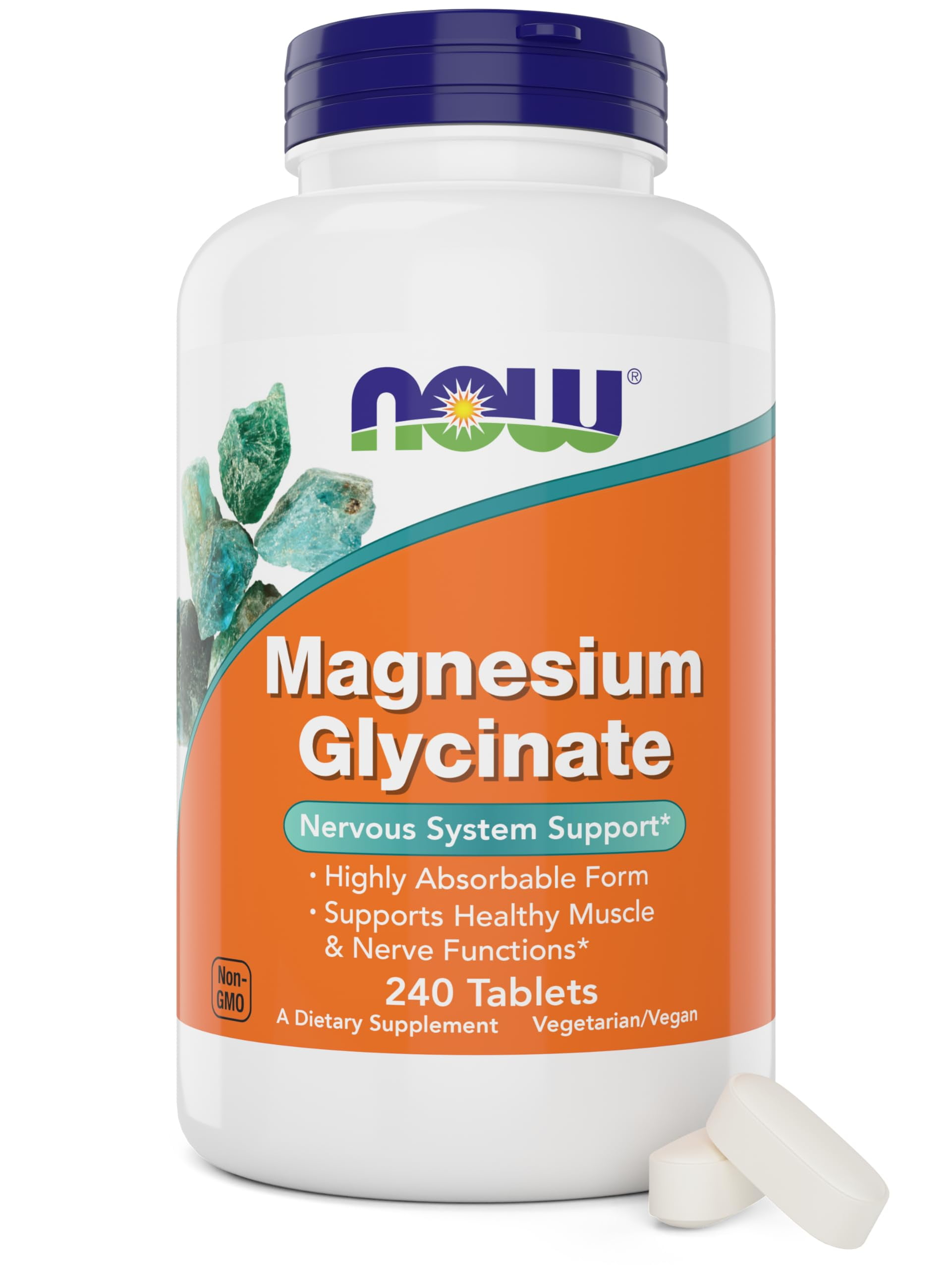 Now Foods Magnesium Glycinate, 240 Tablets Supports Healthy Muscle