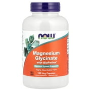Now Supplements Magnesium Glycinate 100 mg Capsules, Highly Absorbable Form, 180 Ea