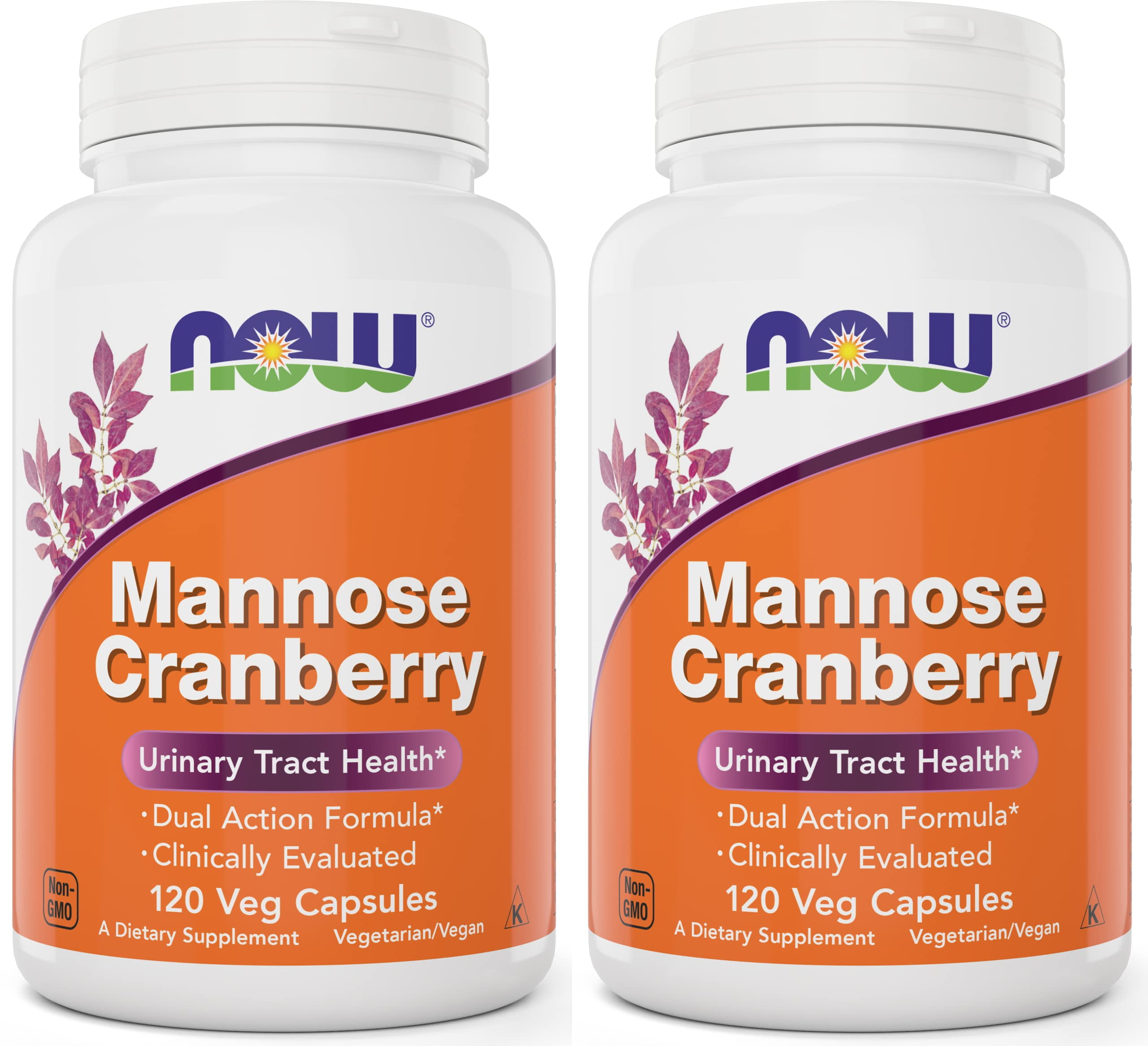 Now Foods Mannose Cranberry, 120 Capsules (Pack Of 2) With Pac