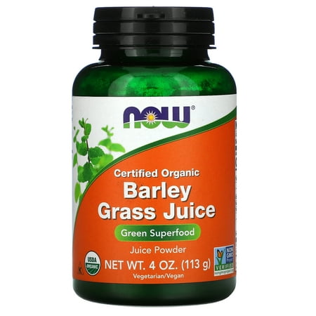 NOW Foods - Barley Grass Juice Powder Certified Organic - 4 oz.
