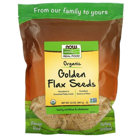 Now Foods Organic Golden Flax Seeds 2 lbs Seed