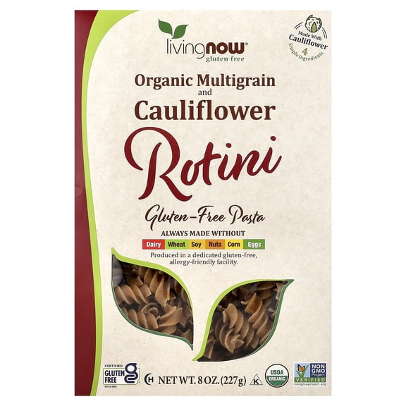 Now Foods Organic Multigrain Cauliflower Rotini Gluten-Free Pasta 8 oz Box
