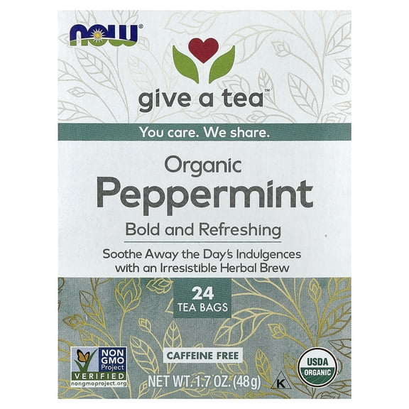 Now Foods Peppermint Tea Organic 24 Bag