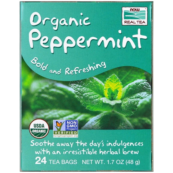 Now Foods Peppermint Tea Organic 24 Bag