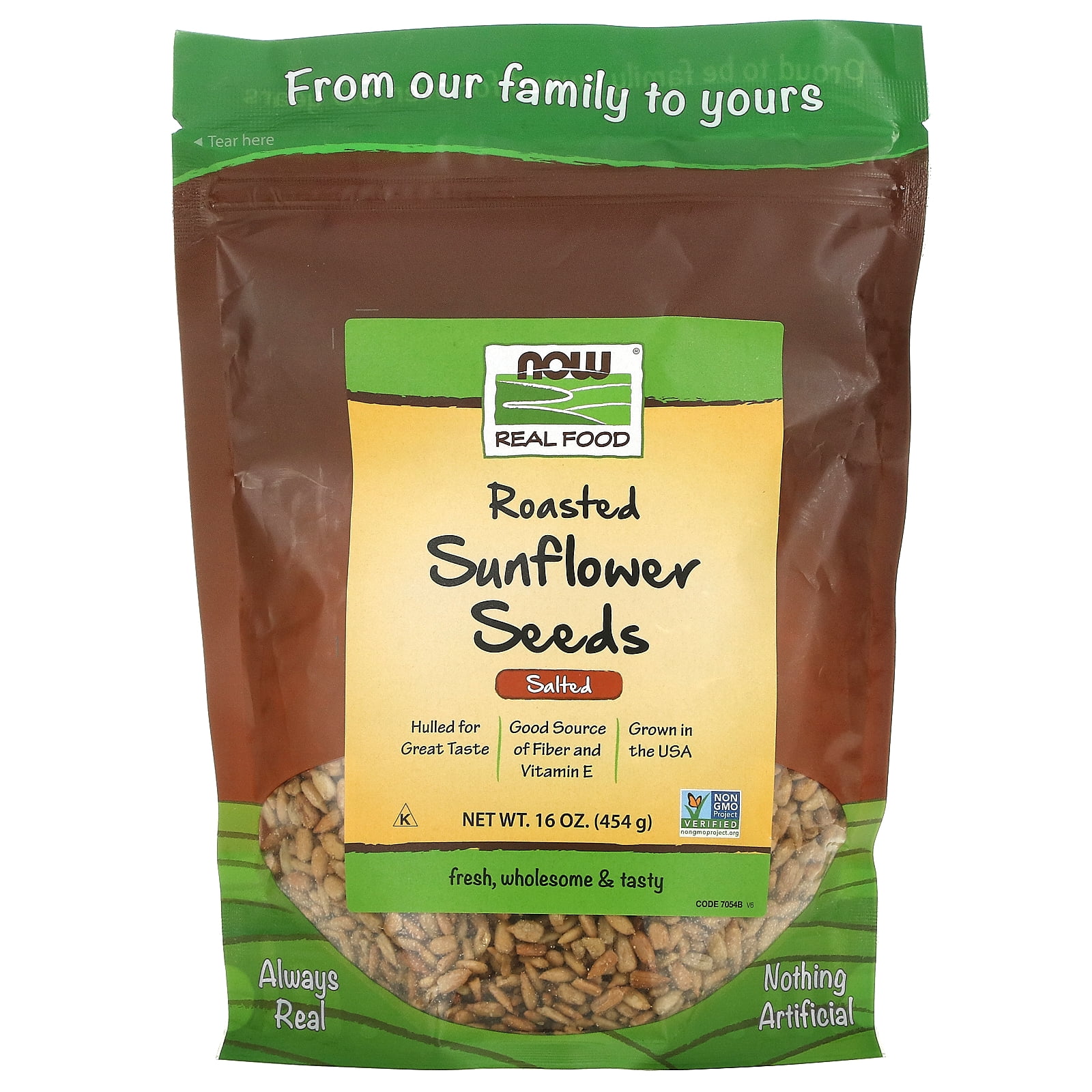 Now Foods Real Food, Roasted Sunflower Seeds, Salted, 16 oz (454 g)