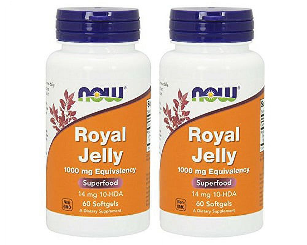 Now Foods Royal Jelly 1000 mg 60 Softgels (Pack of 2)