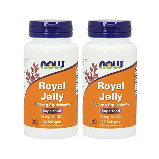 Now Foods Royal Jelly 1000 mg 60 Softgels (Pack of 2)
