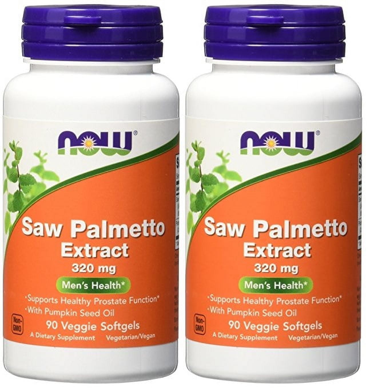 Now Foods - Saw Palmetto Extract 320 mg 90 Veggie Softgels (Pack of 2)